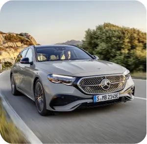 Mercedes on the road
