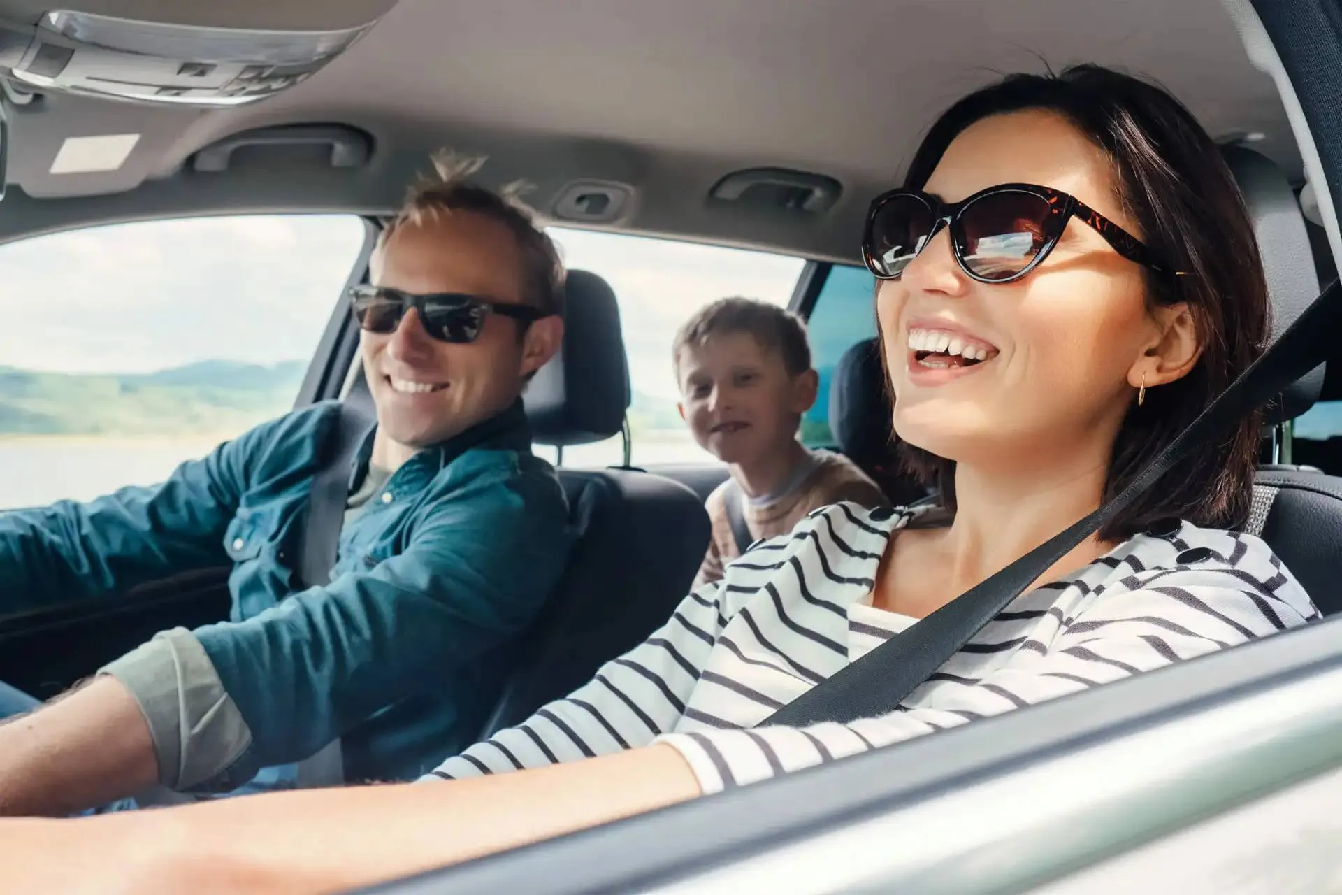 Family driving safely with NitroFill