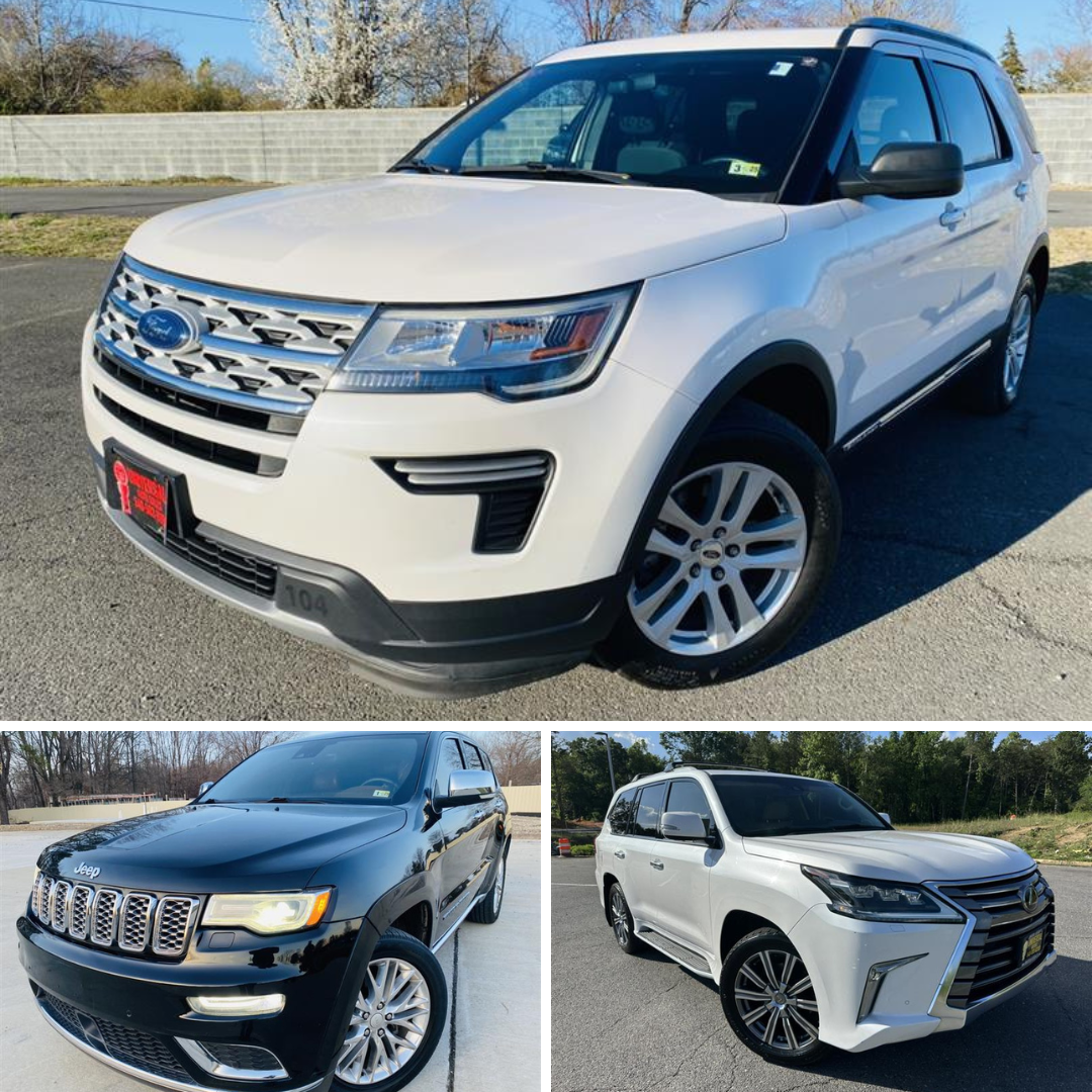 SUVs in Style: Comparing the 2019 Ford Explorer XLT, 2018 Jeep Grand Cherokee Summit, and 2017 Lexus LX 570