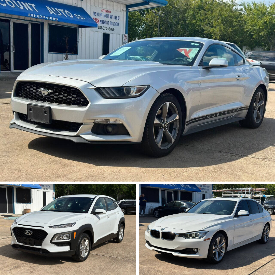 Performance, Style, and Luxury: Hyundai Kona, BMW 3 Series, and Ford Mustang Compared