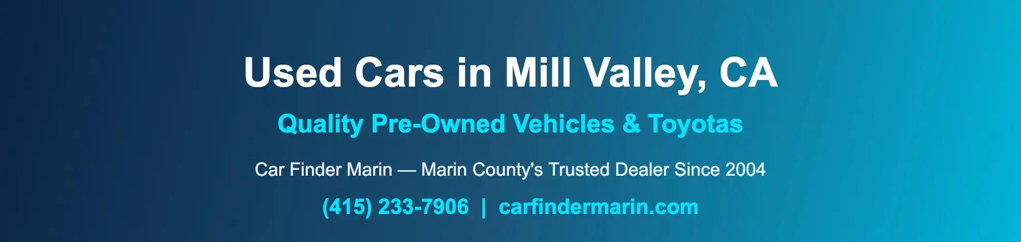 Used Cars for Sale Near Mill Valley, CA | Toyota Dealer | Car Finder Marin