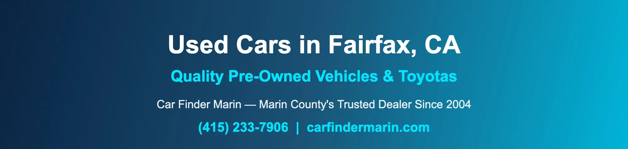 Used Cars for Sale Near Fairfax, CA | Toyota Dealer Marin County | Car Finder Marin