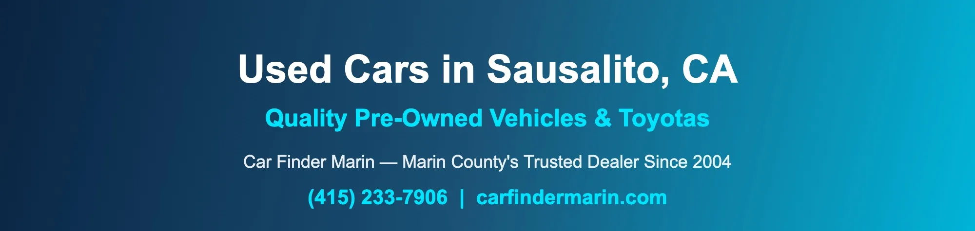 Used Cars for Sale Near Sausalito, CA | Toyota Dealer | Car Finder Marin