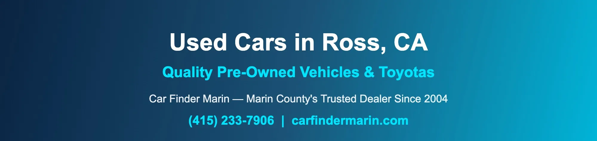 Used Cars for Sale Near Ross, CA | Toyota Dealer Marin County | Car Finder Marin