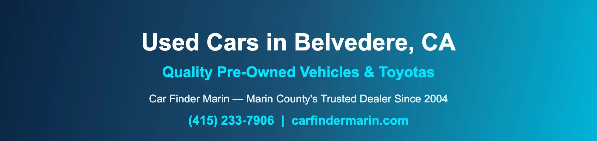 Used Cars for Sale Near Belvedere, CA | Toyota Dealer Marin | Car Finder Marin