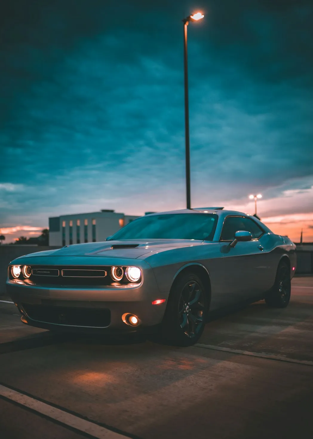 Muscle Car at Sunset