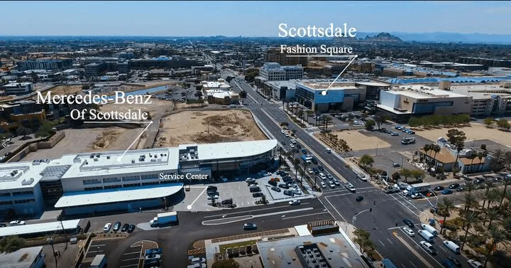 Mercedes-Benz of Scottsdale aerial dealership view